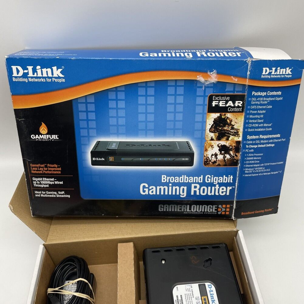 D-Link DGL-4100 Gamefuel priority Gaming Router Gigabit Broadband Tested Works - Picture 5 of 8